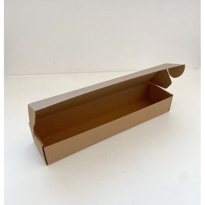 Коробка с откидной крышкой 33x5,5x5,5 см крафт