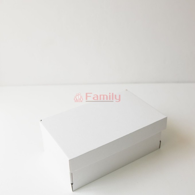 Коробка с откидной крышкой 25x15x10 см белая