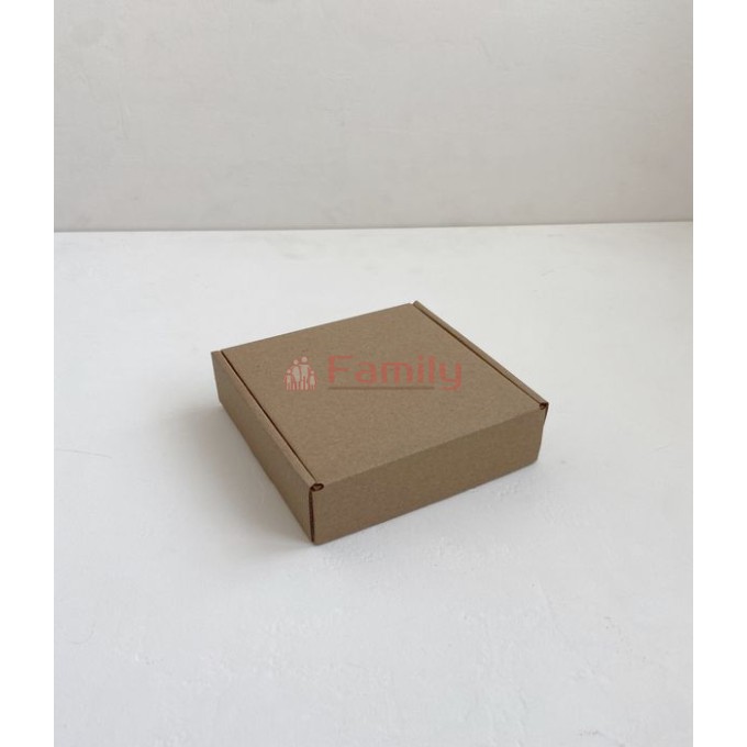 Коробка с откидной крышкой 15x15x4,5 см крафт