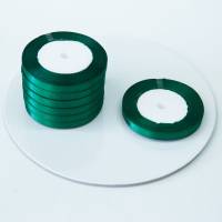 Лента атласная 0,6 см темно-зеленый 23 м