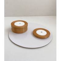 Лента атласная 1 см золотистый 23 м №157