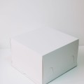 Коробка для торта 30х30х19 см без окна белая