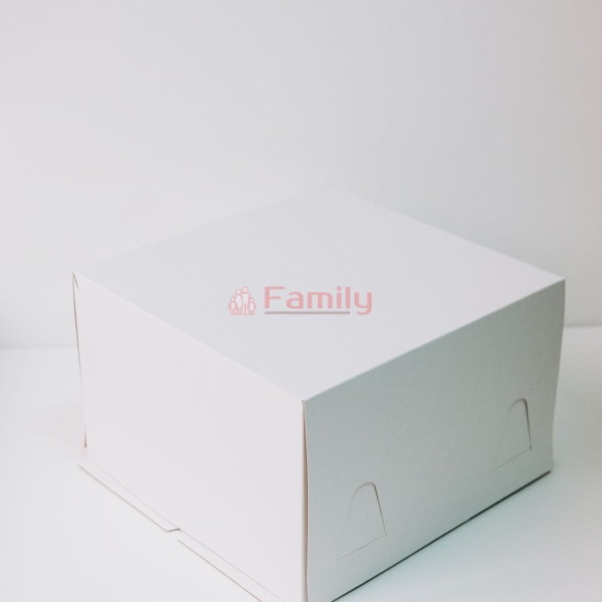 Коробка для торта 30х30х19 см без окна белая