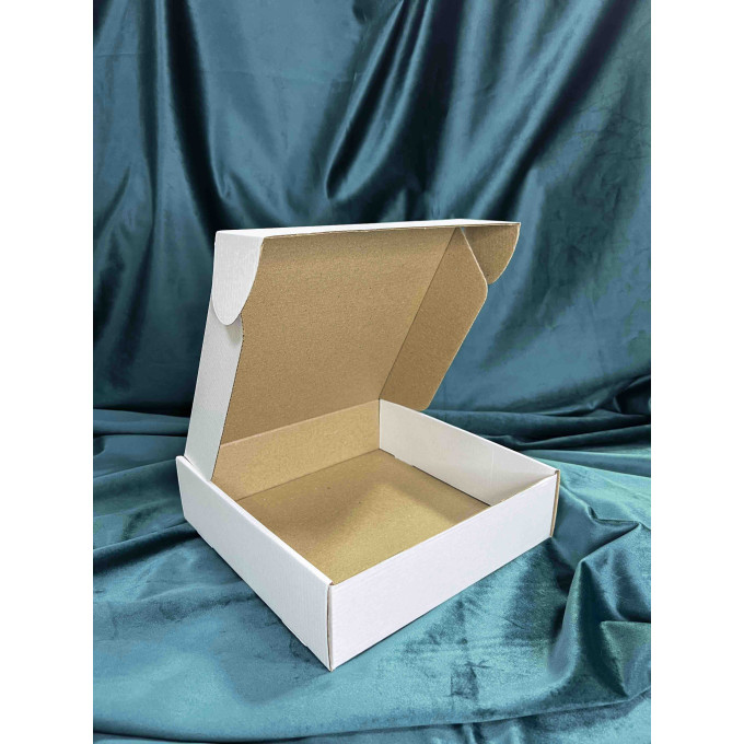 Коробка с откидной крышкой 25x25x5 см белая