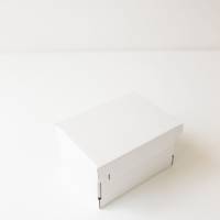 Коробка с откидной крышкой 12x9x7 см белая