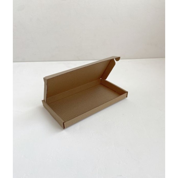 Коробка с откидной крышкой 21x14x3 см крафт