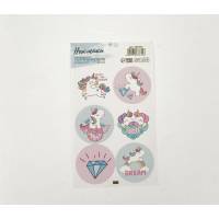 Наклейки Единорожка 9x16 см