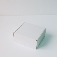 Коробка с откидной крышкой 10x10x6 см белая