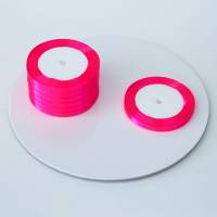 Лента атласная 0,6 см ярко розовый 23 м