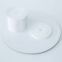 Лента атласная 0,6 см белый 23 м