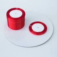Лента атласная 0,6 см красный 23 м