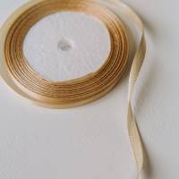 Лента атласная 0,6 см золотисто бежевый 23 м