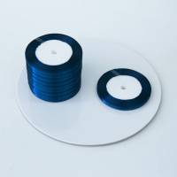 Лента атласная 0,6 см темно синий 23 м