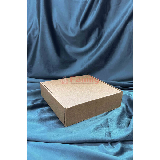 Коробка с откидной крышкой 22x22x6 см крафт