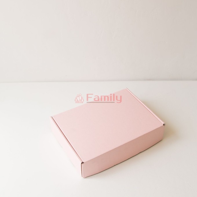Коробка с откидной крышкой 22x16x5 см розовая