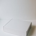Коробка с откидной крышкой 50x40x2,5 см белая/Микрогофрокартон Т-23