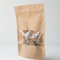 Пакет дой-пак 10,5х15 см крафт с окном 7 см