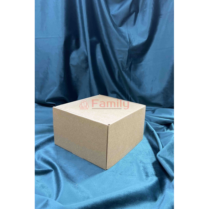 Коробка с откидной крышкой 16х16x10 см крафт