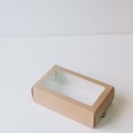 Коробка для 12 макаронс 18х11х5,5 см с окном крафт