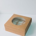 Коробка для 9 капкейков 25х25х10 см крафт