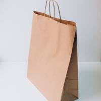 Пакет бумажный 35х45х15 см с кручеными ручками, крафт