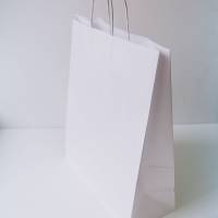 Пакет бумажный 35х45х15 см с кручеными ручками, белый