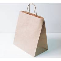 Пакет бумажный 32х37х20 см с кручеными ручками, крафт
