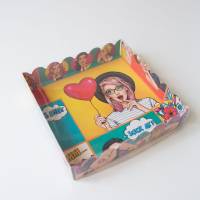 Коробка для печенья 15x15x3 см Pop art