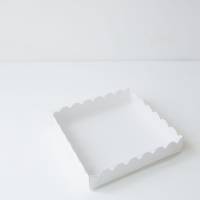 Коробка для печенья 15x15x3 см белая