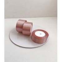 Лента атласная 4 см дымчато-розовый 23 м