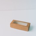 Коробка универсальная 17x7x4 см с окном крафт