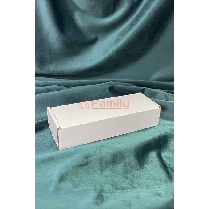 Коробка с откидной крышкой 21x7x6,5 см белая