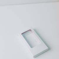 Коробка для шоколада 16х8х1,5 см с окном белая