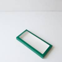 Коробка для шоколада с окном 17x8x1,4 см изумрудная