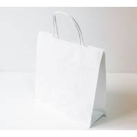 Пакет бумажный 32х37х20 см с кручеными ручками, белый
