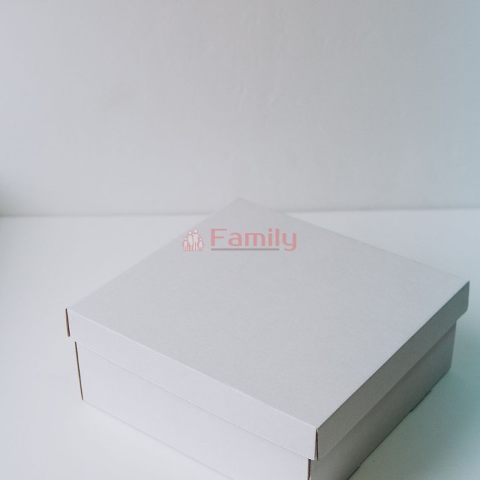 Коробка с отдельной крышкой 25x25x10 см белая