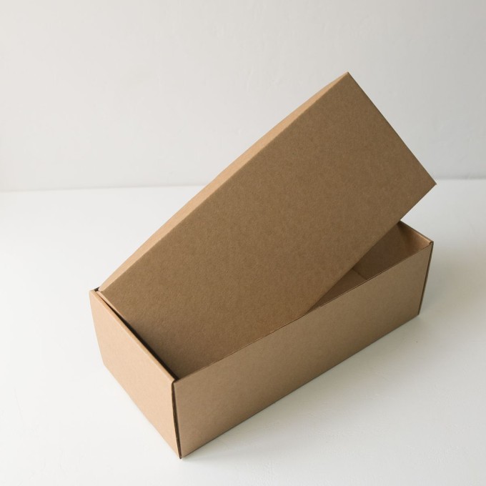 Коробка с отдельной крышкой 25x14x10 см крафт