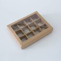 Коробка для конфет на 12 шт 19x15x3,5 см крафт
