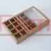 Коробка для конфет на 16 шт 17,5x17,5x4 см крафт