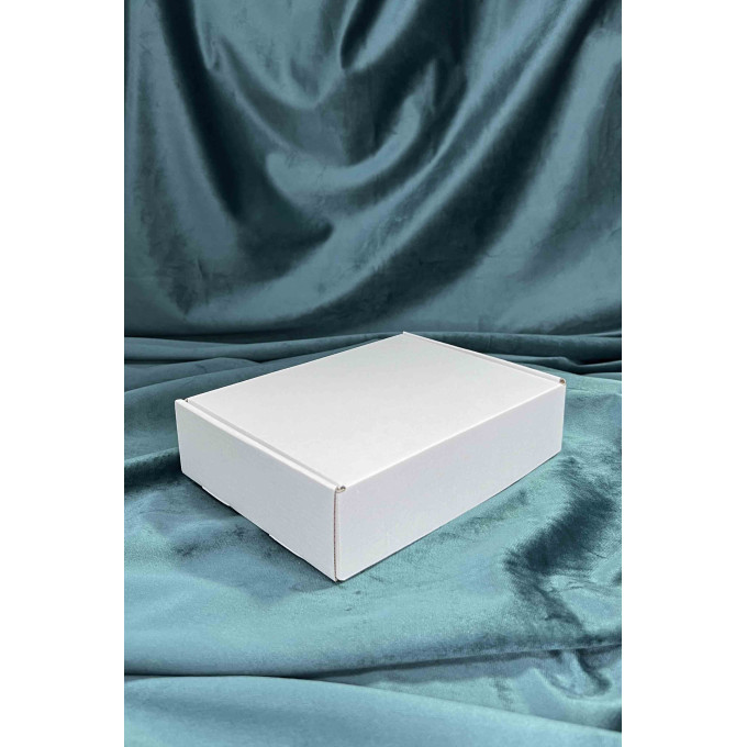 Коробка с откидной крышкой 22x16x5 см белая