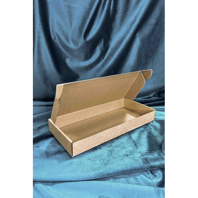Коробка с откидной крышкой 32x14x4 см крафт