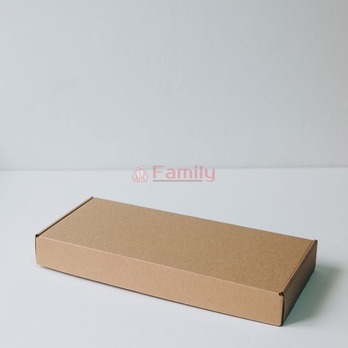 Коробка с откидной крышкой 32x14x4 см крафт