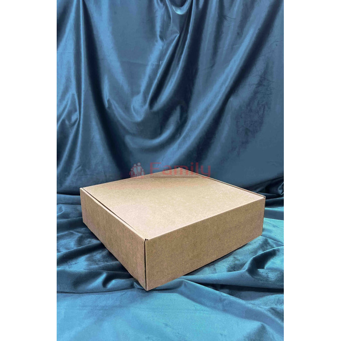 Коробка с откидной крышкой 34x30x8 см крафт