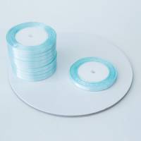 Лента атласная 0,6 см светло голубой 23 м