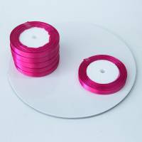 Лента атласная 1 см фуксия 23 м