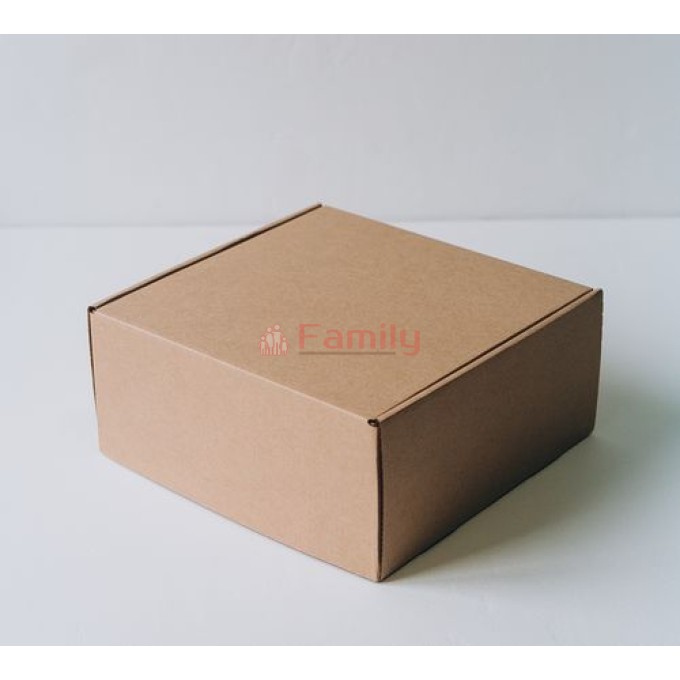 Коробка с откидной крышкой 15x15x10 см крафт