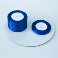 Лента атласная 1 см синий 23 м