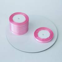 Лента атласная 1 см розовый 23 м