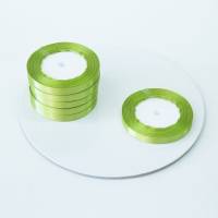 Лента атласная 1 см светло фисташковый 23 м