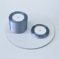 Лента атласная 1 см темно серый 23 м